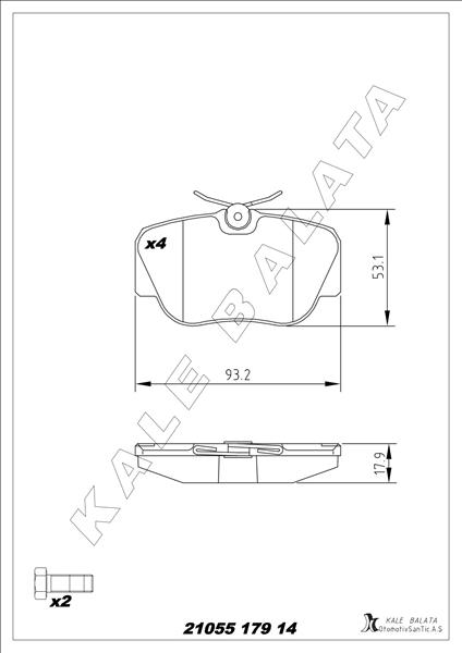 Fren Balatası On Mercedes W201 83 93 - A0004209120