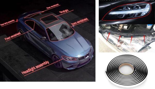 Sızdırmazlık Contası Far-stop-cam-kapı Vs. Kauçuk Üniversal Tüm Araçlar 5 Metre