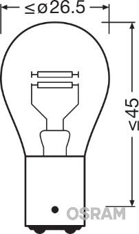 Ampul 12v 1016 Stop 21/4w Yakın Tırnak Çift Duy Şaşı Tırnak