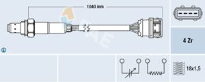 Lambda Oksijen Sensörü Volvo S40 1.6 1.8 2.0 V40 1.6 1.8 2.0 95/99 - 30814907