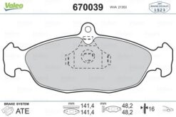 Ön Balata Astra F-corsa A B -vectra A-tıgra- 94-00 Combo 1.4-1.6i-1.7 D 92-00 Gdb1040 - 1605907-1605881-1605087-WVA20547