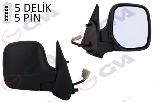 Dış Dikiz Aynası Sağ Berlıngo-partner 97 Elektrikli Isıtmalı Konveks 5 Fiş Vm-118ehr - 8148.PP-8148.PC-8143.HS