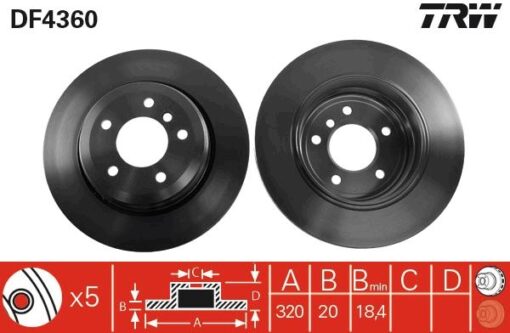 Fren Dıskı Arka Bmw E60 E61 E63 E64 - 34216772085-34216753215-34216864061