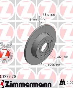 Arka Fren Aynası Caddy Iıı-golf-v-vı-plus-jetta Iıı-altea 04 A3 03 Toledo Iıı-octavıa 04 256x12x9dl 986479155-986479b78-df4271 - 1K0615601L-1K0615601AC
