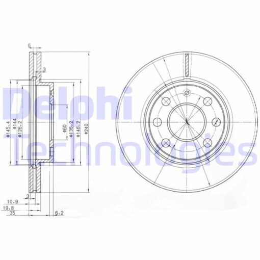 Ön Fren Aynası Corsa C 1.0-1.2 16v 01 11 Abs Li 240x20x4dlxhavalı - 95526649-569021-9195985-9127966