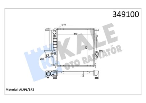 Motor Su Radyatoru Bmw M40 E30 M50 M52 E36 Otomatık Sanz. - 17111723528-17111719136