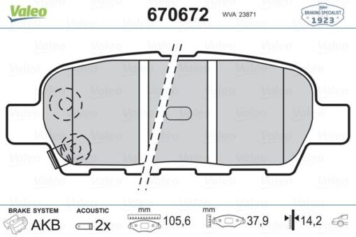 Arka Balata Nıssan Xtraıl 2.0-2.2dcı 01 Infınıtı Fx35 3.5 03 Fx45 4.5 03 Grand Vitara 2.4 09 - 440608H385-44060AM485-WVA23814