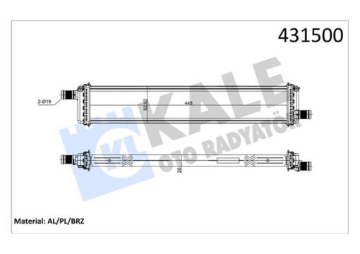 Radyatör Captur-clıo V Lt 1.5dcı Al/brz 448x83x26 - 214108020R