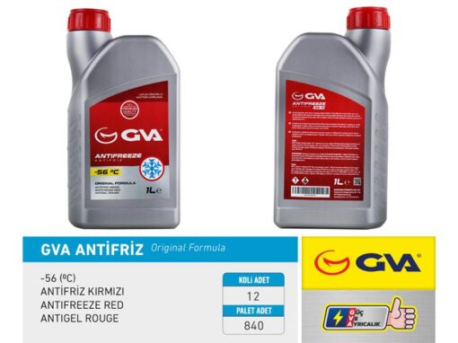 Antifriz 1 Lt -56 C Kırmızı Long Life Koli 12 Ad Organık