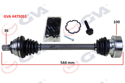 Komple Aks Sol Golf 5/6-a3-leon-octavıa 1.6 102 Hp Man. 544mm - 1K0407271DJ-1K0407451JX