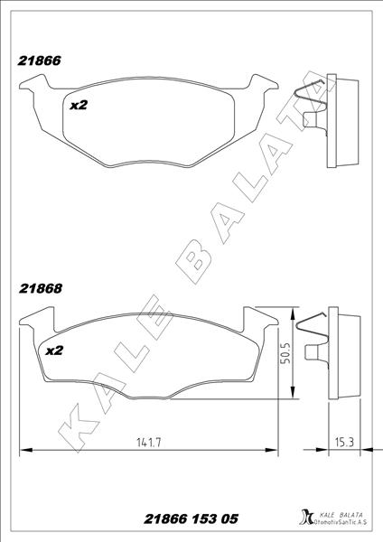 Balata Ön Cordoba 1.7-1.9-ıbıza Iı.ııı-inca-toledo I 93-99 - 8660004614-8671016518-140698151B