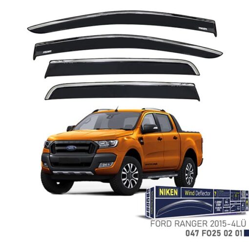 Kromlu Cam Rüzgarlığı Ford Ranger 2015- 4lü