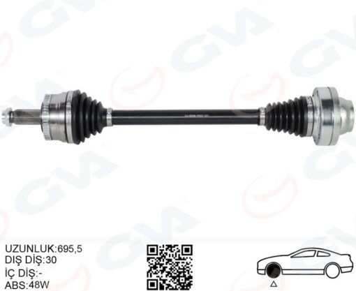 Komple Aks Arka Sağ/sol Range Rover 3 Vogue L322 02 12 692mm - IED000081-IED500040-TOB500330