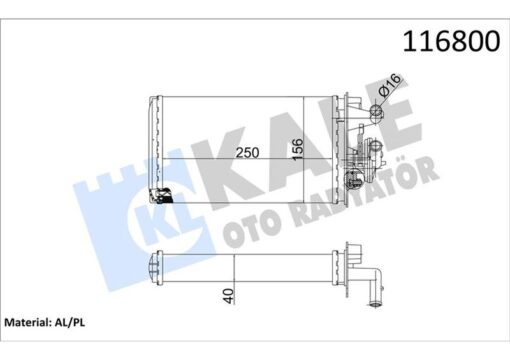 Kalorifer Radyatörü Tmpr 1.6-2.0 Musluksuz 2 Sıra Al Pl Sistem - 40572017