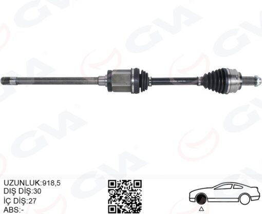 Komple Aks Ön Sağ Bmw X3 E83 04 11 918.5mm - 31607529202-31603450566-31603450564