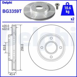 Ön Fren Aynası Focus 98-04 Fıesta 1.4tdci 96 Fusıon 02 Ka 03 Mazda 2 03 258x22x4dlxhavalı 8213017 - 98AB1125BD-4077455-TAMT1125FCS