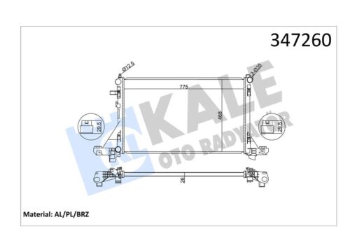 Radyatör Master Iıı-movano B 2.3dcı-cdtı 10 Klimalı 773x469x26 Mm - 214005447R-214107695R-214106091R