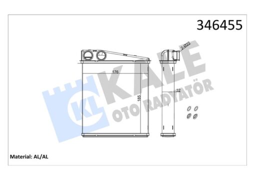 Kalorifer Radyatörü Brazing Caddy Iıı-golf V-vı-jetta Iıı-octavıa-touran-altea-leon-a3-q3-toledo - 1K0819031-1K0819031A-1K0819031B