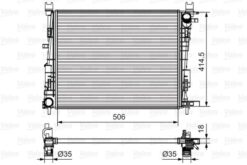 Motor Su Radyatoru Captur I 12 Clıo Iv 12 Dokker 12 Symbol Iıı 14 Sandero Iı 12 0.9 Tce 1.2 Tce 1.5 Dcı 1.6 506x414x18 - 214107326R-214100055R