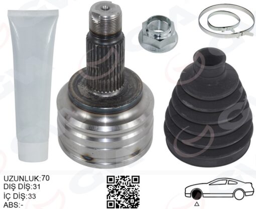 Aks Kafası Dış Ön Sağ/sol Bmw X3 E83 137mm - 31607529201-31607529202