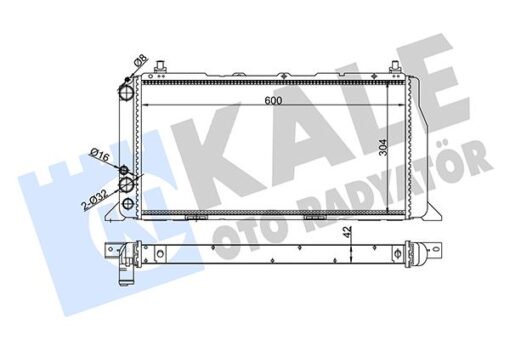 Radyatör Audı 80/90-coupe 600x304x42 Al/pl - 893121251