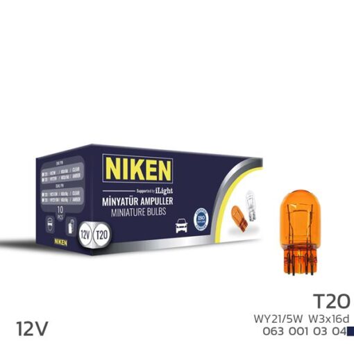 Nıken T20 Dipsız Ampul 1016 Wy21/5w Amb W3x16d 10lu