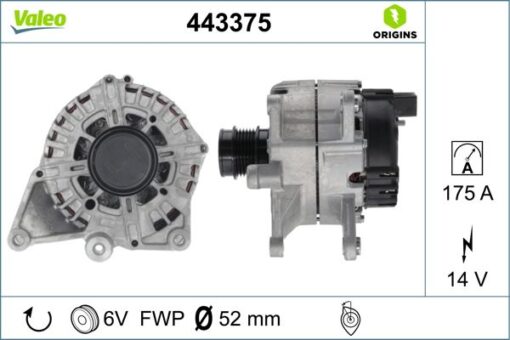 Alternator 14v 175a Mercedes W204 W205 W212 W213 C253 R172 W447 - A0009060922