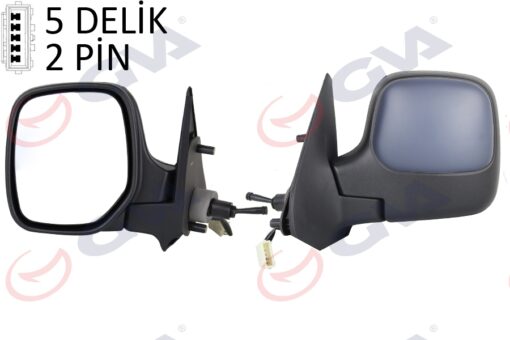 Dış Dikiz Aynası Sol Berlıngo-partner 97 Mekanik Isıtmalı Konveks Astarlı 2 Fiş Vm-118npl