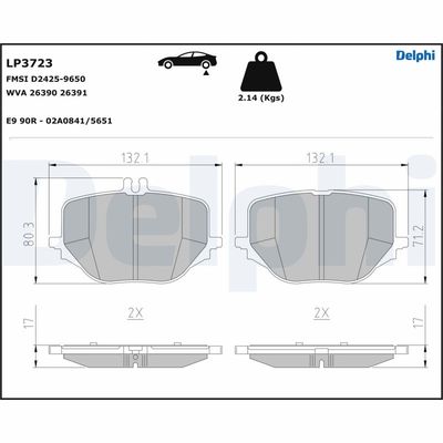 Fren Balatası Arka Mercedes W214 S214 X254 C254 W223 V223 Z223 - A0004209605