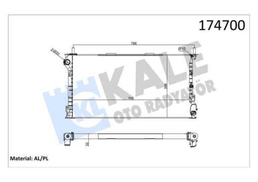 Motor Su Radyatoru Connect 1.8tdcı 75ps 90ps 110ps 02 Klımalı 2 Sıra Al Pl - 4T168005GA-8T168005BB-1365996