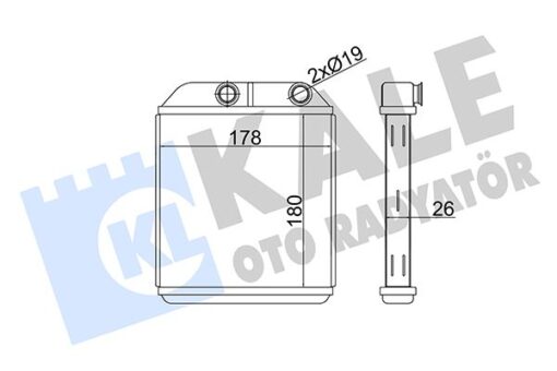 Kalorifer Radyatörü Mıtsubıshı Carısma 1.6l 4g92 Da1a 95- 1.8l 4g93 Gdı Da2a 95- 1.9l Dı-d F9q Diz El Da5a 00-05 / Volvo S40-v40- Aleminyum - MR568711-30824478-30850697