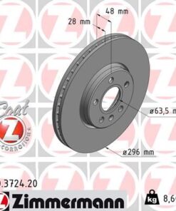 Arka Fren Disk Adet Volvo S60 2019 S90 2016 2019 V60 2018 V90 2016 Cap296x5 16 Jant - 31423722