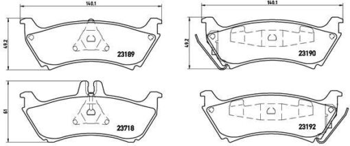 Fren Balatası Arka Mercedes Ml-class W163 98 05 - A1634201420