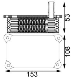 Motor Yag Sogutucu Dt224 Defender L316 11 16 Jaguar X-type I X400 03 09 Ford Mondeo 3 00 07 Transıt 00 06 Cıft Cıkıs - 1C1Q68624AH-1477141-LR004426