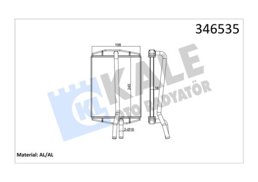 Kalorifer Radyatörü Brazing Ka 96-08 Fıesta Iv 95-02 Puma 97-02 1.3-1.6 247x198x22 - 1011670-1113626-1206843
