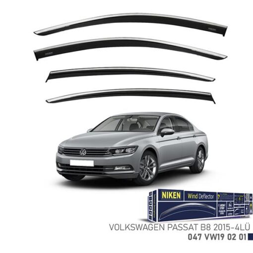 Kromlu Cam Rüzgarlığı Vw Passat B8 2015- 4lü