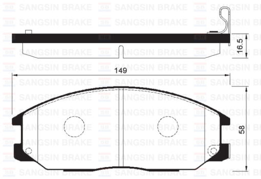 Ön Fren Balata Ssangyong Actyon. Kyron 2.0l Xdi 4x4 06- / Rexton 2.7l Xdi 4x4 04- - 581013AA20-581013AA10-WVA23569