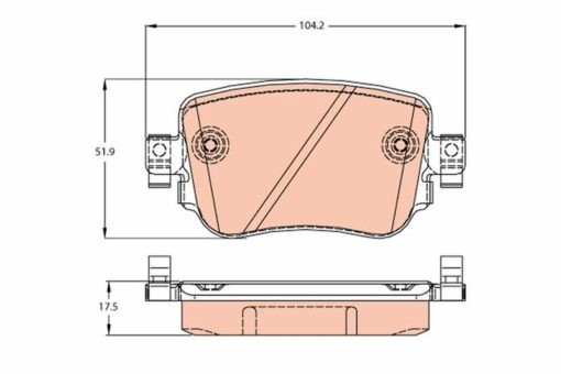 Arka Balata Vw Caddy Iv 1.0tsı-1.2tsı-1.4tsı-1.6tdı-2.0tdı 15 Audı A1 1.0tfsı-1.2tfsı-1.4tfsı 10 - 8U0698451F-5Q0698451F-5Q0698451B