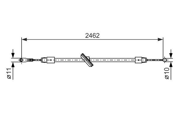 Fren Halatı On Mercedes Sprınter B906 06 2462mm/306mm - A9064205885
