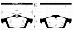 Arka Fren Balata Mazda 3 Bk 03-09 / Renault Laguna Iıı 07- / Opel Vectra C 02- / Cıtroen C5 08- / Peugeot 508 10- / Ford Focus Iı. C-max 04- Connect 02- / Volvo S40 Iı 04- / Saab 9-3 02- - 3M512M008AC-440601689R-93192623