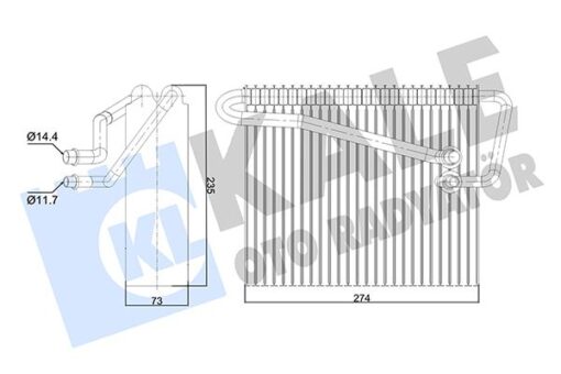 Kalorifer Radyatörü Klima Evaparator Astra G-zafıra A 98 274x235x73 Al - 1618185-9118965