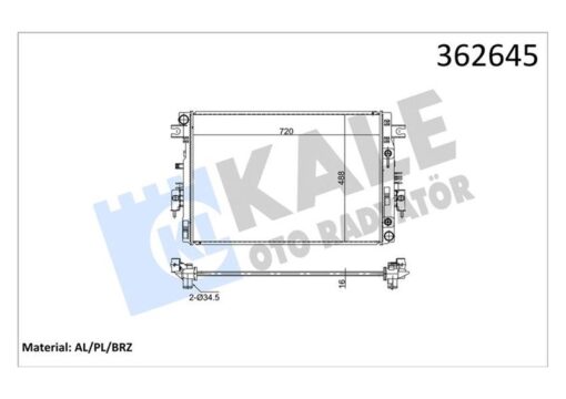 Su Radyatörü Nıssan Navara 2.3dcı 2015 Qashqaı Iı - Renault Kadjar Brazıng 720x488x16 - 2146045JM0A