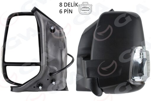 Dış Dikiz Aynası Kısa Kol Sol Elektirikli Beyaz Sinyalli Rezistanslı Transıt V363 14 - BK3117683AG5JA6-BK3117683AH-1855237