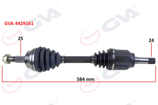 Komple Aks Sol Lınea 1.3 Mtj 07- 90hp Milsiz 584mm - 51816768-51960127