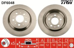 Arka Fren Aynası Volvo S60 01-10 S70 01-05 S80 98-06 Xc70 00-07 288x12x5dl - 272429-31262097