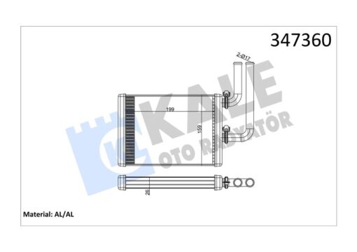 Kalorifer Radyatörü Mıtsubıshı Lancer 1.3l 4g13 Cs1a 03-07 1.6l 4g18 Cs3a 03-07 / Evo 8 - 9 / Outlan Der 2.0l 4g63 Dohc Cu2w 02-06 / 2.4l 4g69 Cu5w 03-07- Aleminyum - MR568599