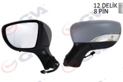 Dış Dikiz Aynası Sol Clıo 12 Elektrikli Isıtmalı Astarlı Sinyalli Asferik Vm-6126ehpal - 963022031R-963669996R