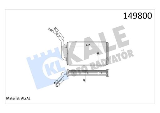 Kalorıfer Radyatoru Transıt Turbo 96 99 Transıt V184 2.0tdcı 2.4tdcı 01 06 2 Sıra Alb - YC1H18476AB-4042575