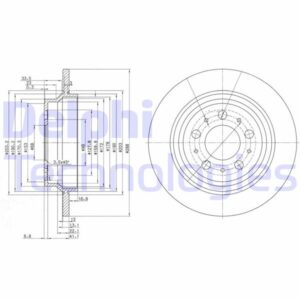 Arka Fren Aynası Volvo S60 01-10 S70 01-05 S80 98-06 Xc70 00-07 288x12x5dl Delykly 986478495-df4066 - 9434167-94341674-94341670