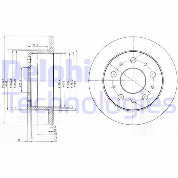 Arka Fren Aynası Boxer 94 Ducato 94 Jumper 94 280x16x5dl - 4246.Z3-71740117-46833807-4246.Z1